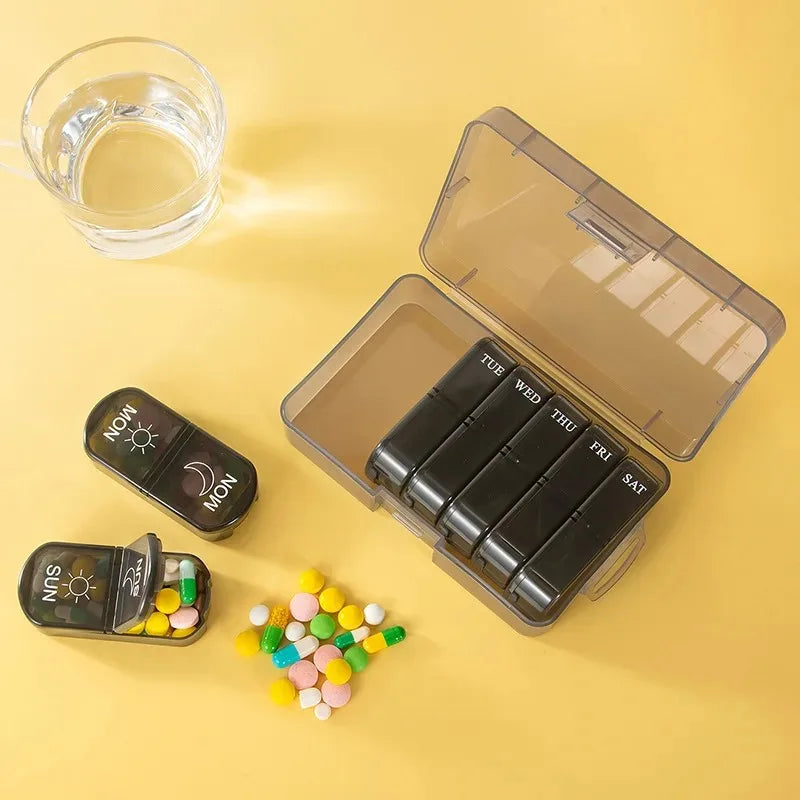 7-Day Pill Organizer with 21 Compartments – 3 Times Daily Medication Case