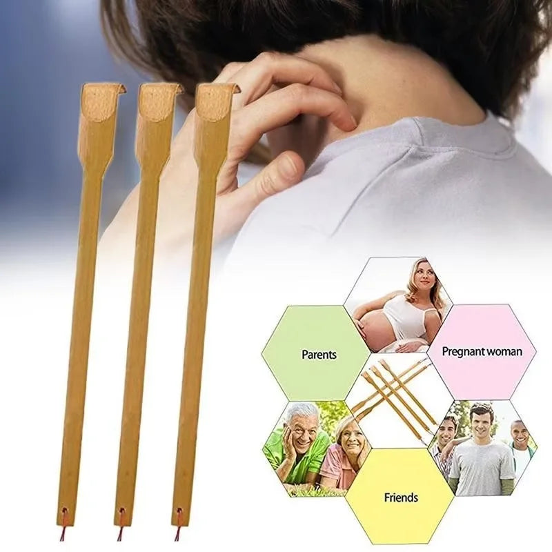 Bamboo Back Scratcher – Long-Reach Anti-Itch Massager for Seniors & Daily Comfort