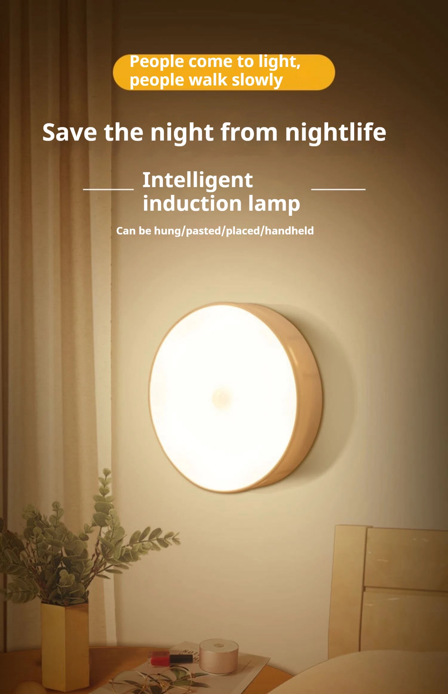 Motion Sensor Night Light – Wireless LED Safety Lamp for Home & Recovery