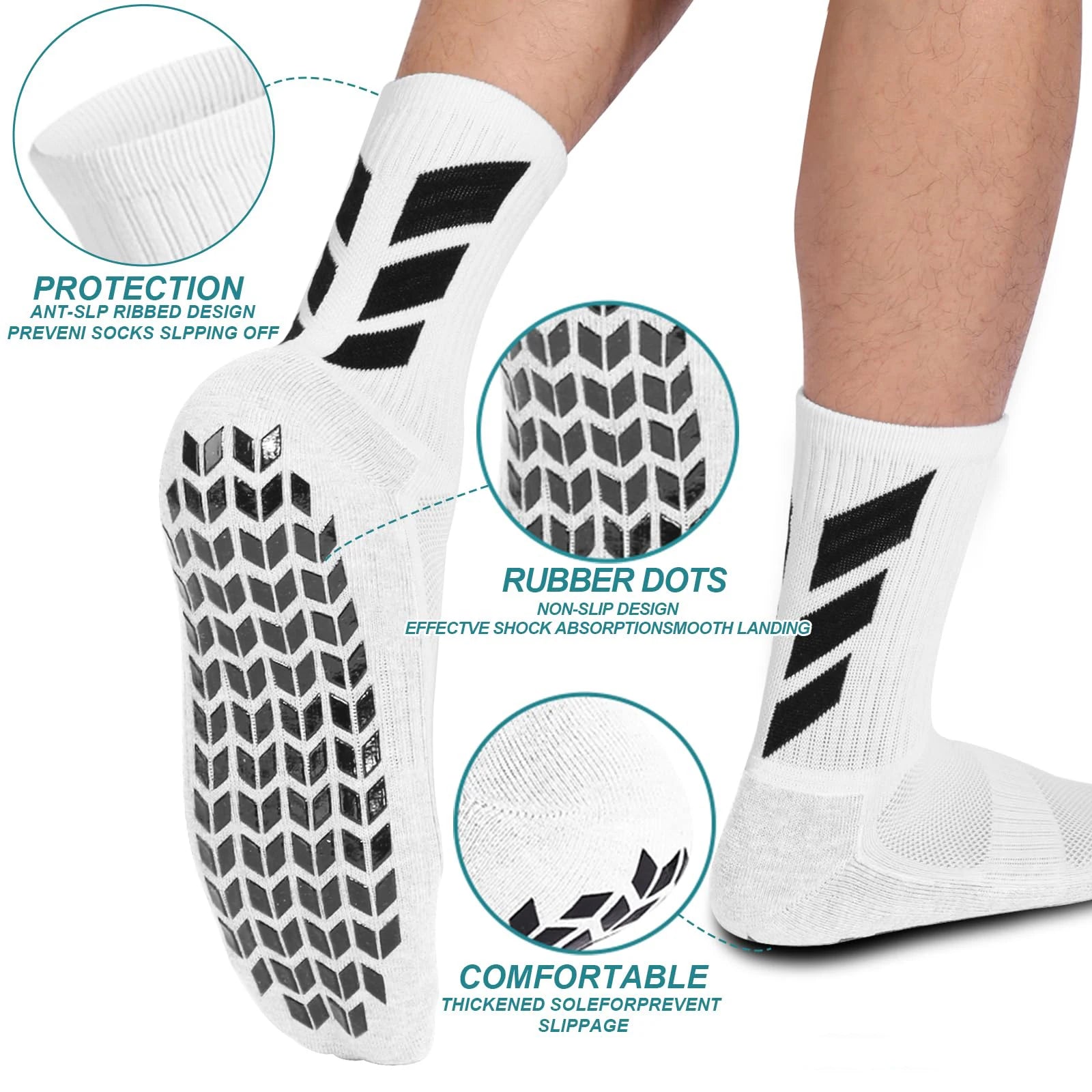 Anti-Slip Grip Socks | Hospital, Yoga & Home Safety Socks