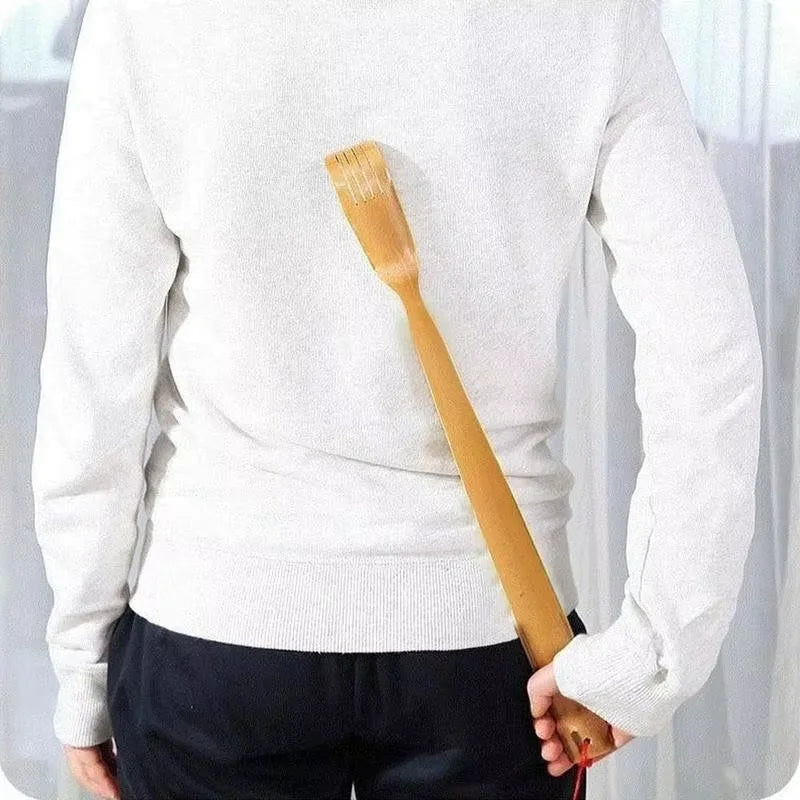 Bamboo Back Scratcher – Long-Reach Anti-Itch Massager for Seniors & Daily Comfort