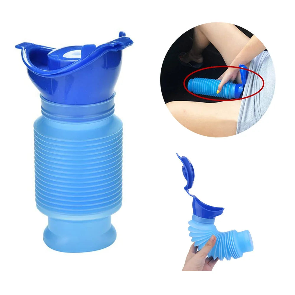 Portable Urinal Bottle – 750ml Foldable Travel & Emergency Urine Bottle for Adults & Kids