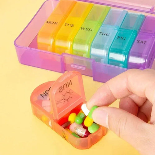 7-Day Pill Organizer with 21 Compartments – 3 Times Daily Medication Case